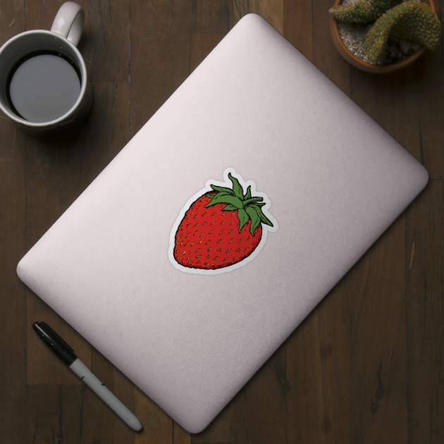 Plump and Red Strawberry by deancoledesign